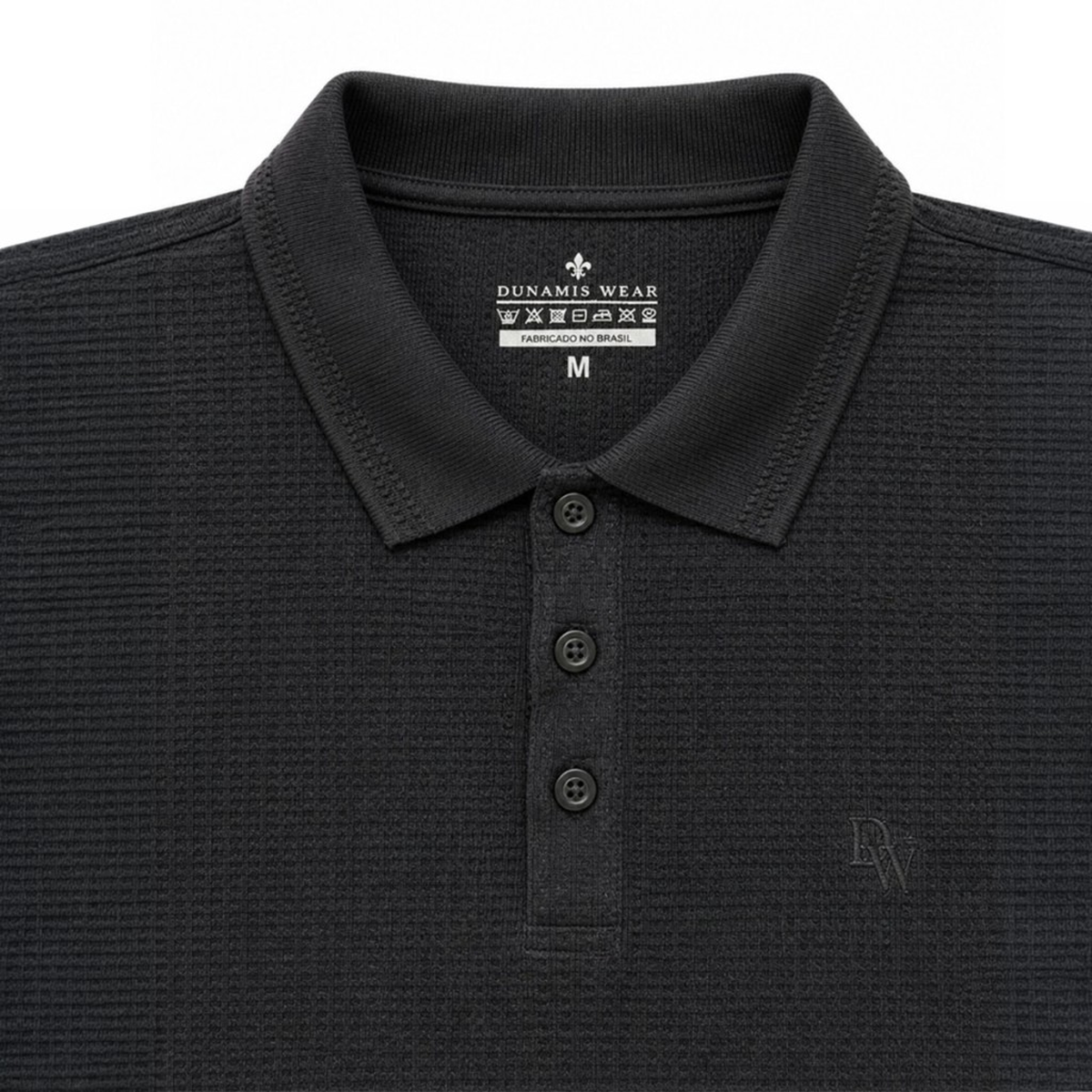 POLO MILANO PRETA DETALHE GOLA FRENTE